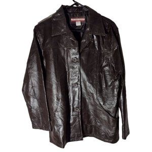 Tudor Creek Women's Large Brown Leather Jacket‎